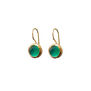 Faceted green onyx hook earrings by Mirabelle